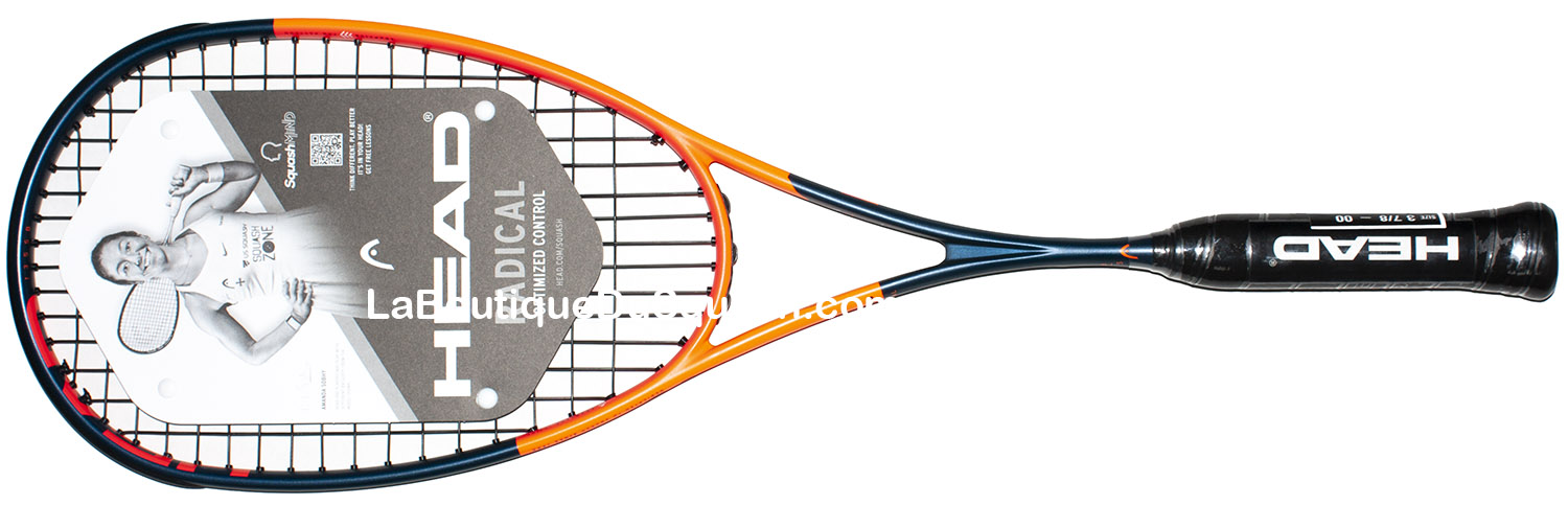 Raquette de squash <strong>Head Radical 135 SB</strong> de tamis plus modéré bien que 475cm2, favorise sa précision. Elle est plus puissante que sa soeur en 120. <br>La possibilité de modifier le plan de cordage pour plus de contrôle ou plus de puissance.