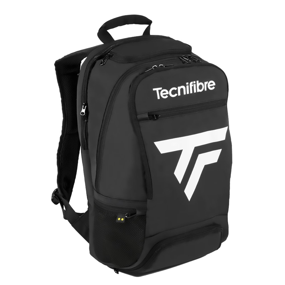 Nous apprécions les matières utilisées, les multiples poches(7), le poids à vide qui reste contenu, la zip non réversible pour la poche de la raquette, le matelassage dans le dos pour le confort et l'aération. Pas d'aération pour la poche à chaussures, mais le sac se veut un peu étanches à la pluie. 32 x 20 x 50 cm. Nous estimons le volume interne utile aux alentours des 24 litres. 